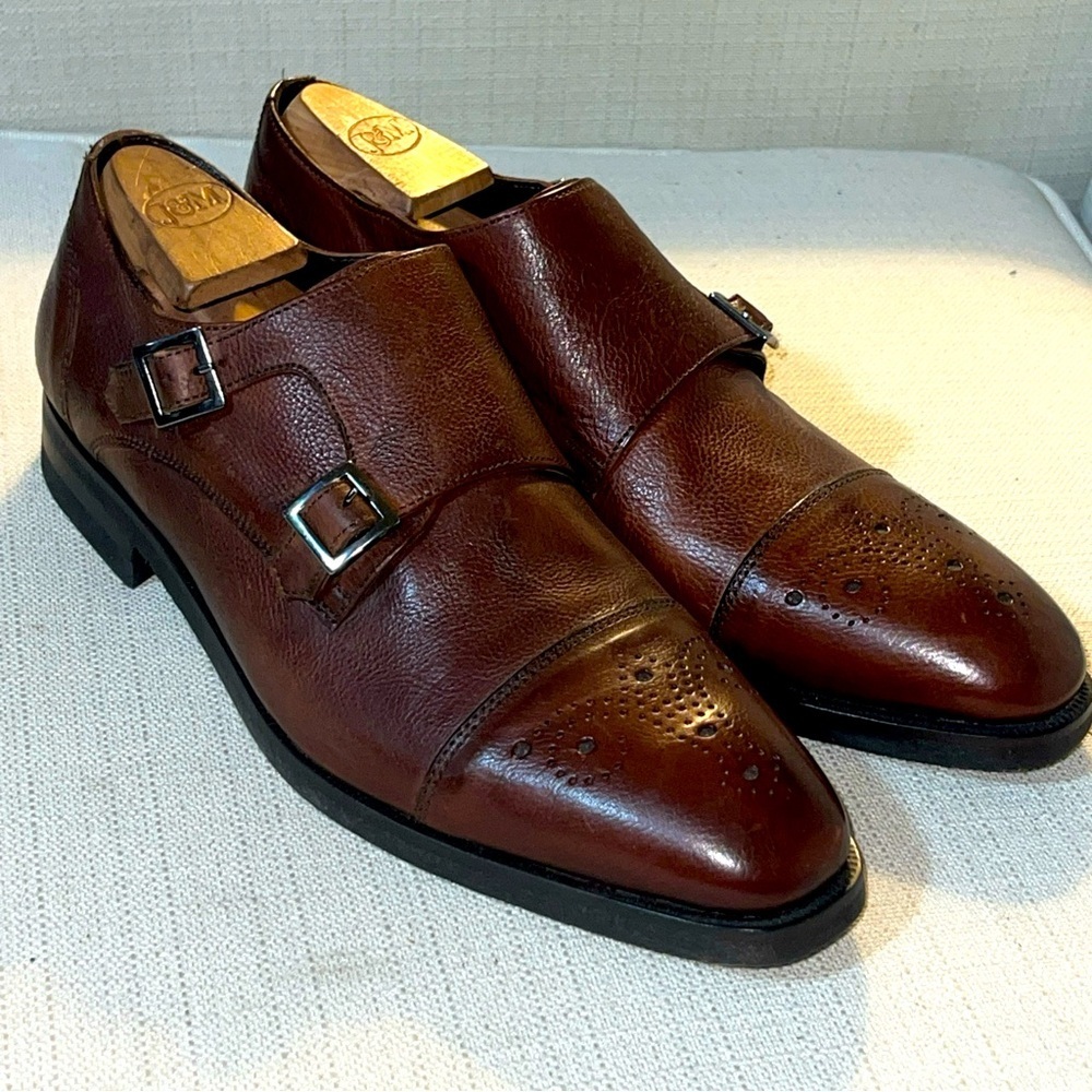 Nettleton Burro(DB) Double Monk Strap Oxford Size… - image 1